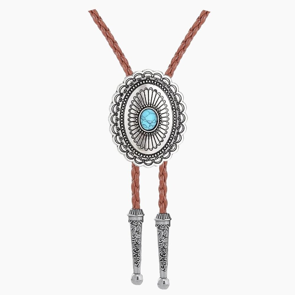 Bolo tie, Handmade Round Shape Western Cowboy Bola Tie
